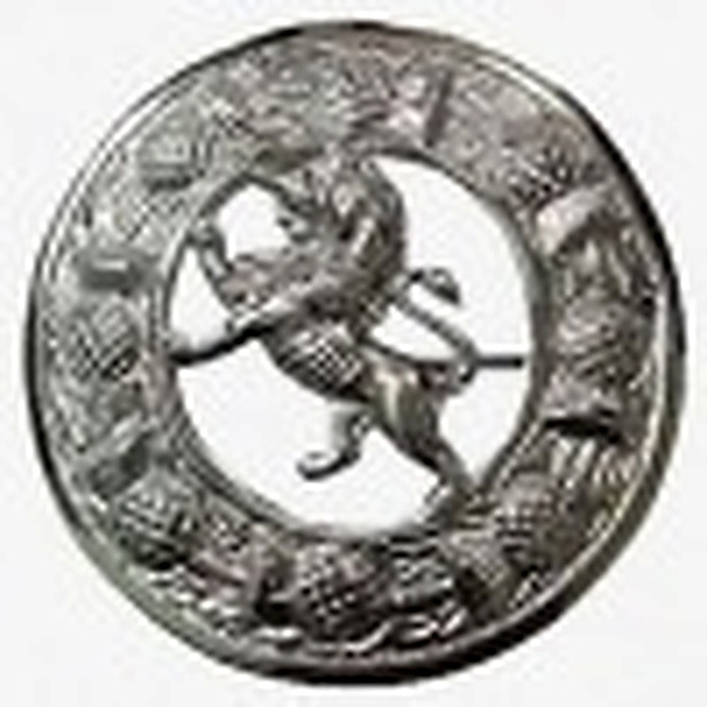 Rampant lion kilt brooch