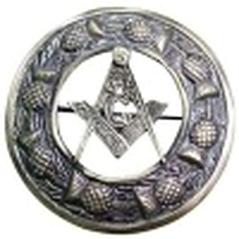 Masonic antique fly plaid- brooch