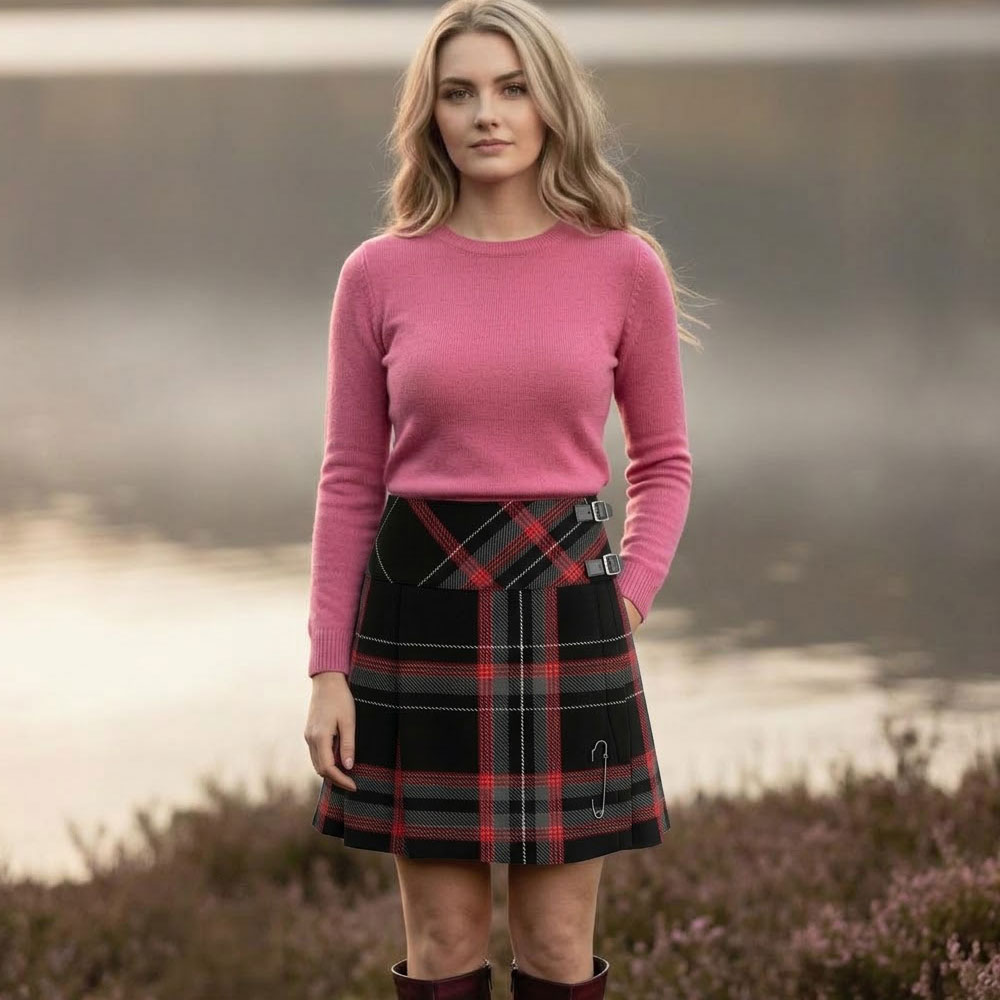 witches of scotland tartan womens skirt with cross tartan belt (3) witches of scotland tartan womens skirt with cross tartan belt (3)